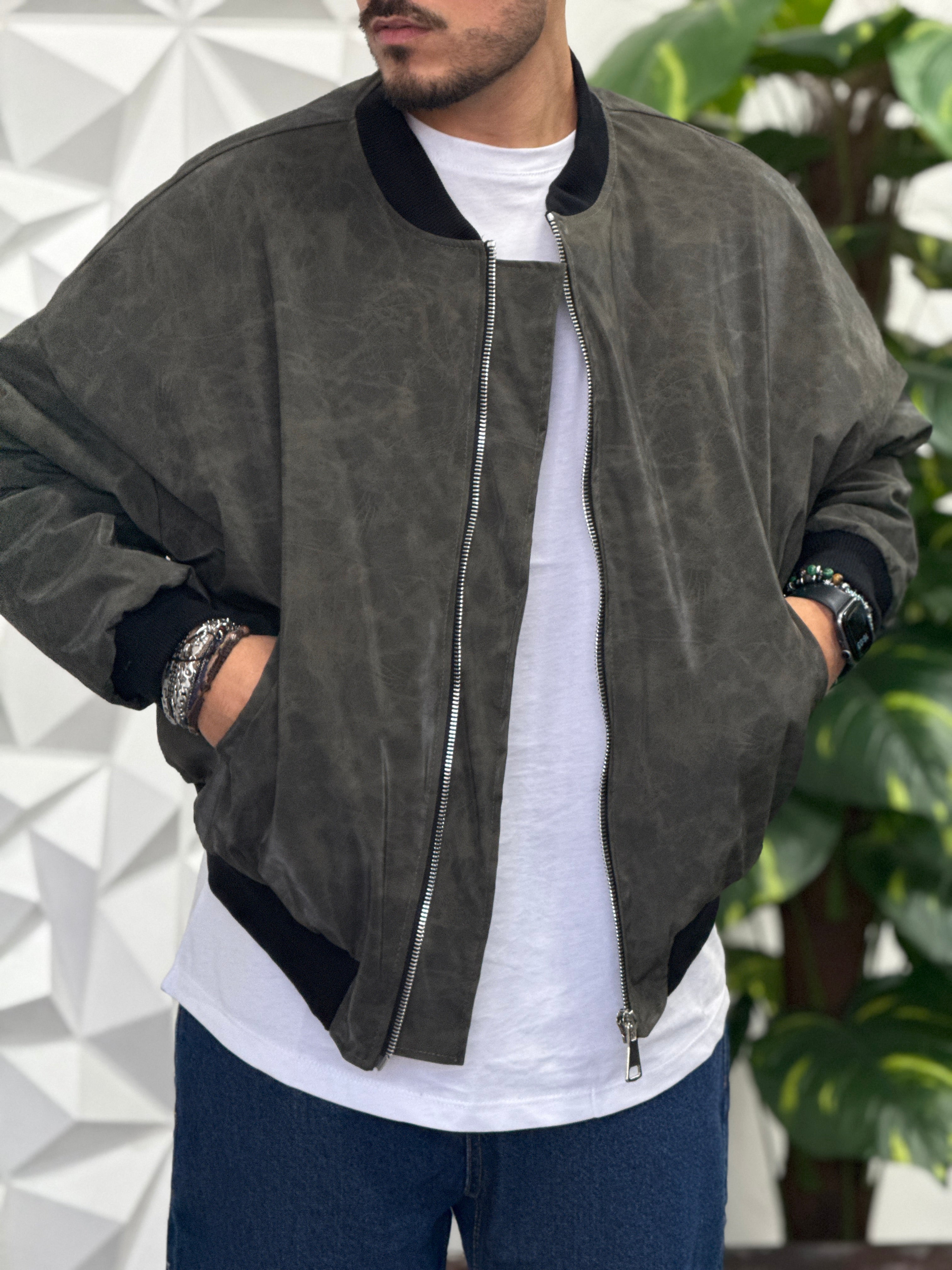 BOMBER BONSAI ECOPELLE MARMO    NEW JOB BRAND