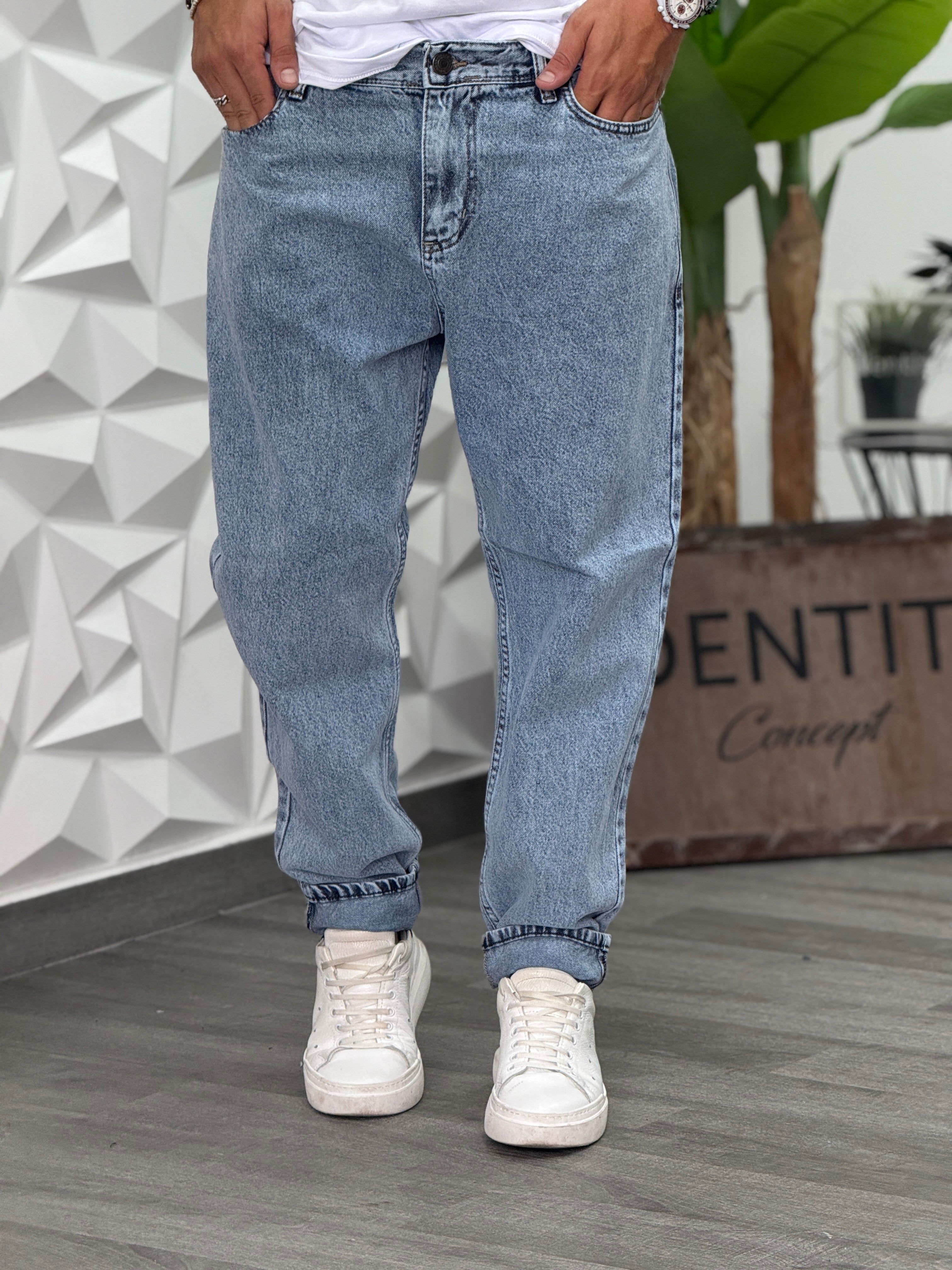 JEANS SAN PEDRO  REGULAR  FIT LAVAGGIO MARMO CHIARO  NEW JOB BRAND