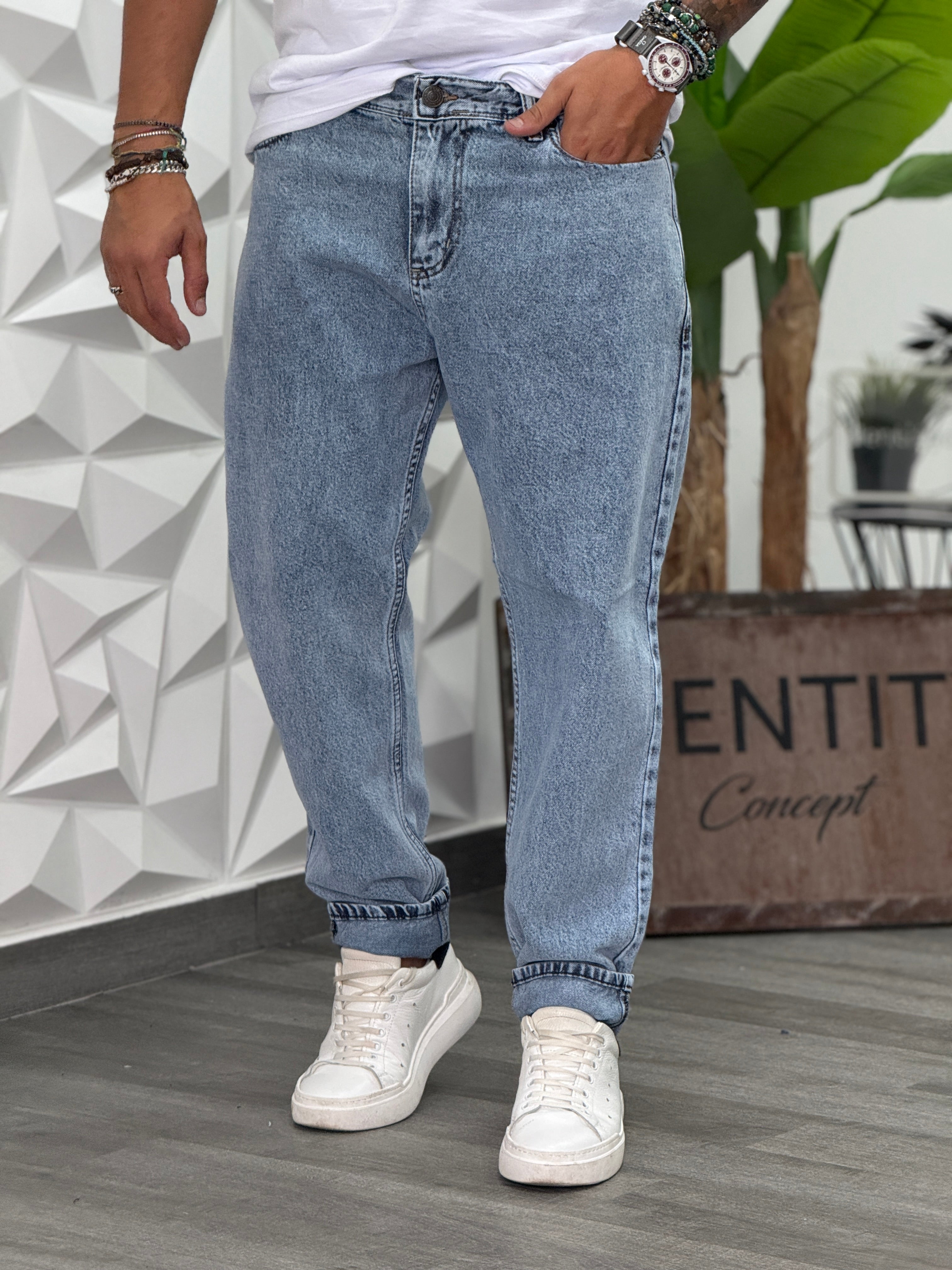 JEANS SAN PEDRO  REGULAR  FIT LAVAGGIO MARMO CHIARO  NEW JOB BRAND
