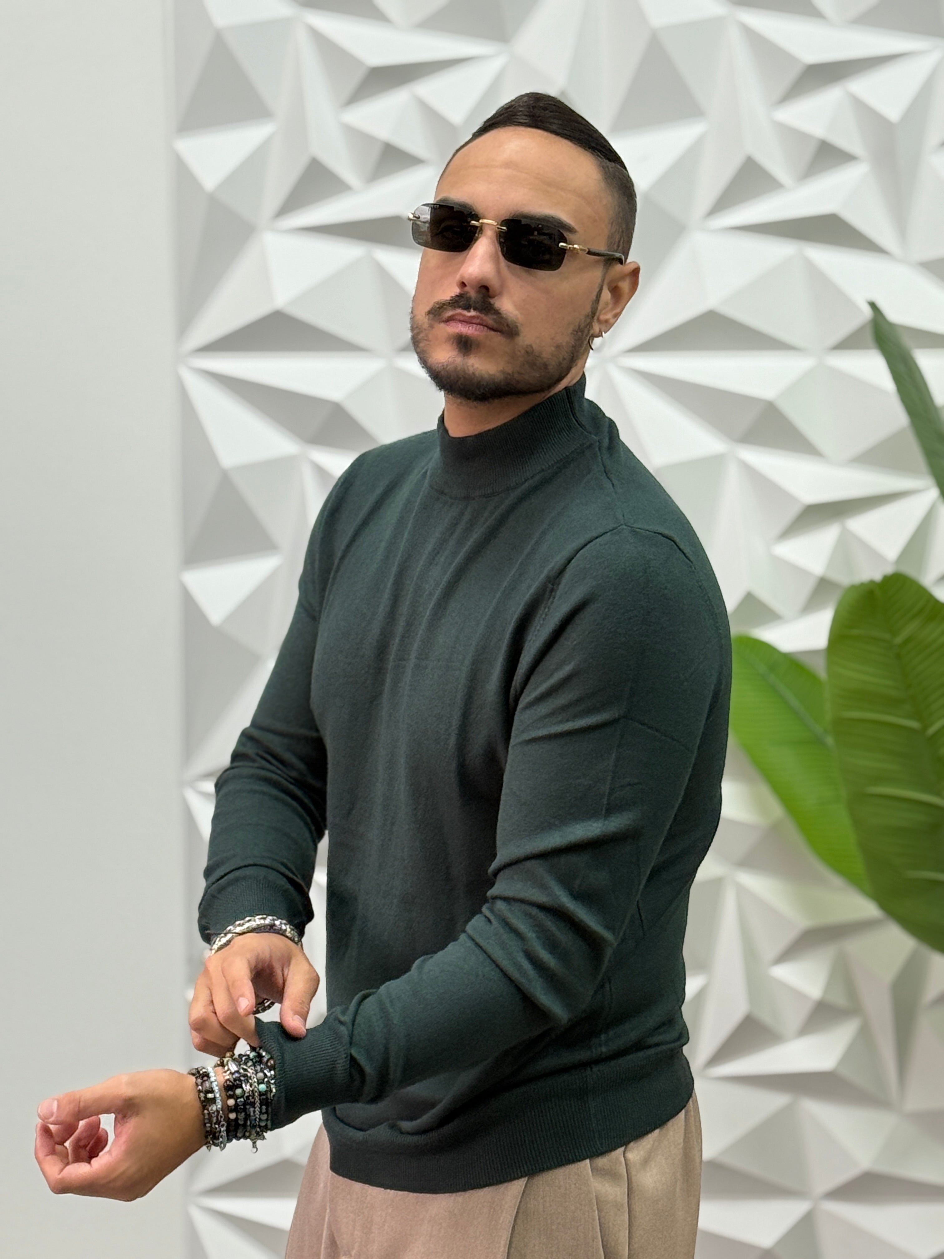 MAGLIONCINO MEZZOCOLLO VERDE