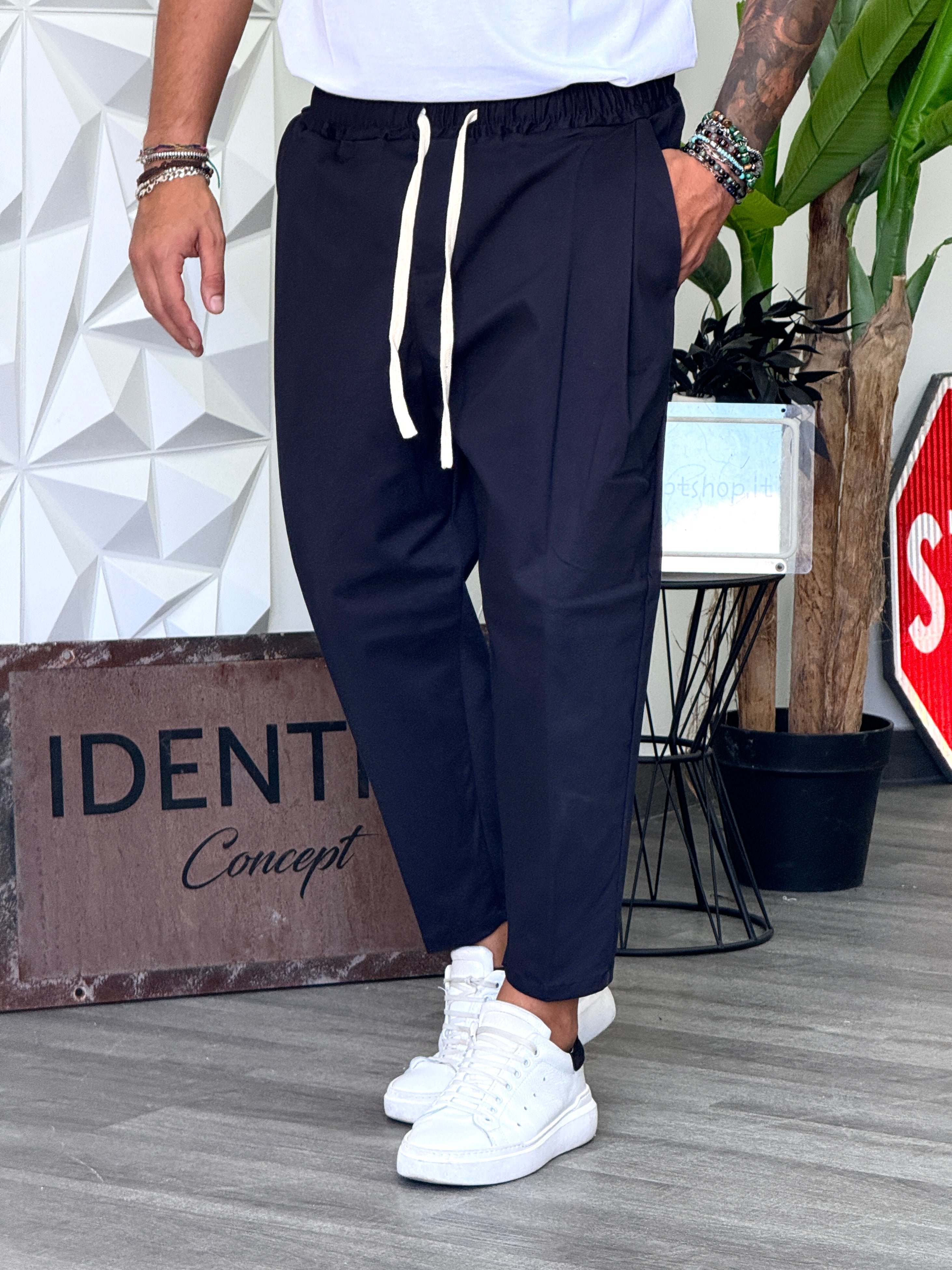 PANTALACCIO NEW DIK GABARDINA BLU  NEW JOB BRAND