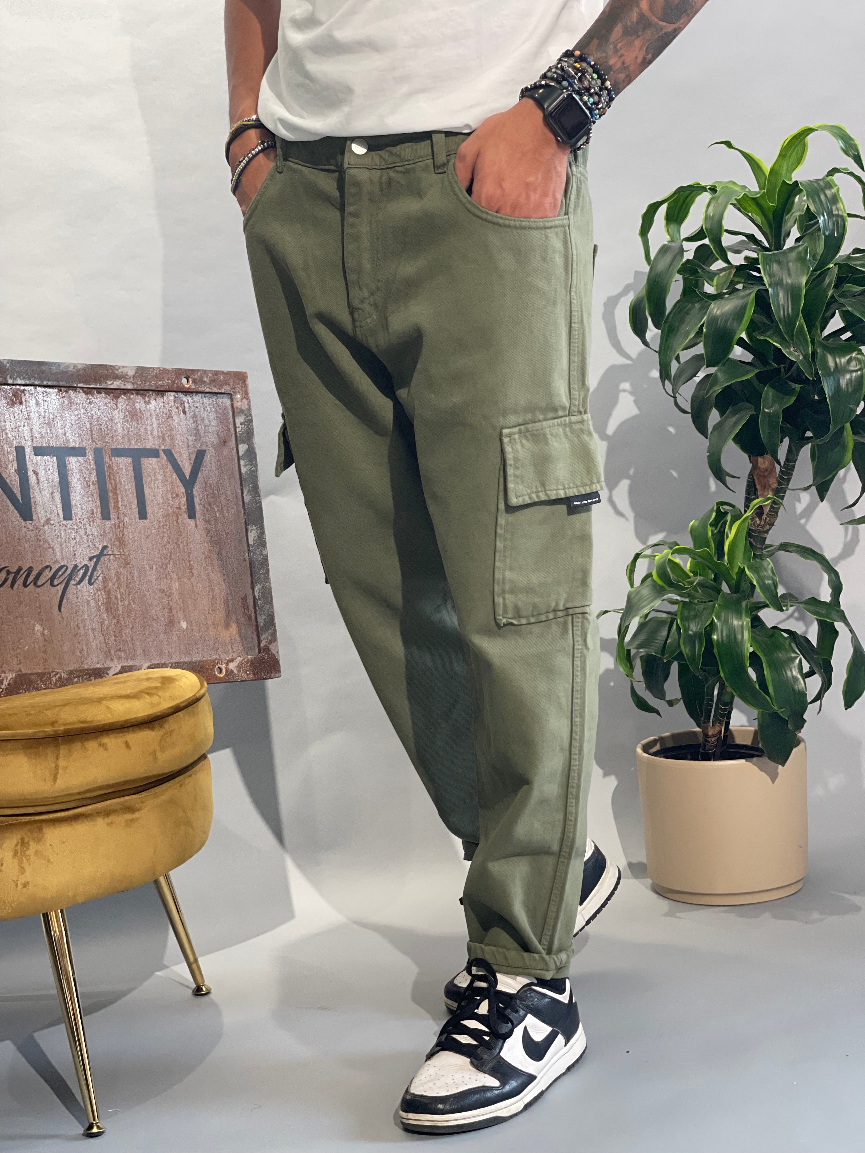 Cargo Jeans Verde militare NJB