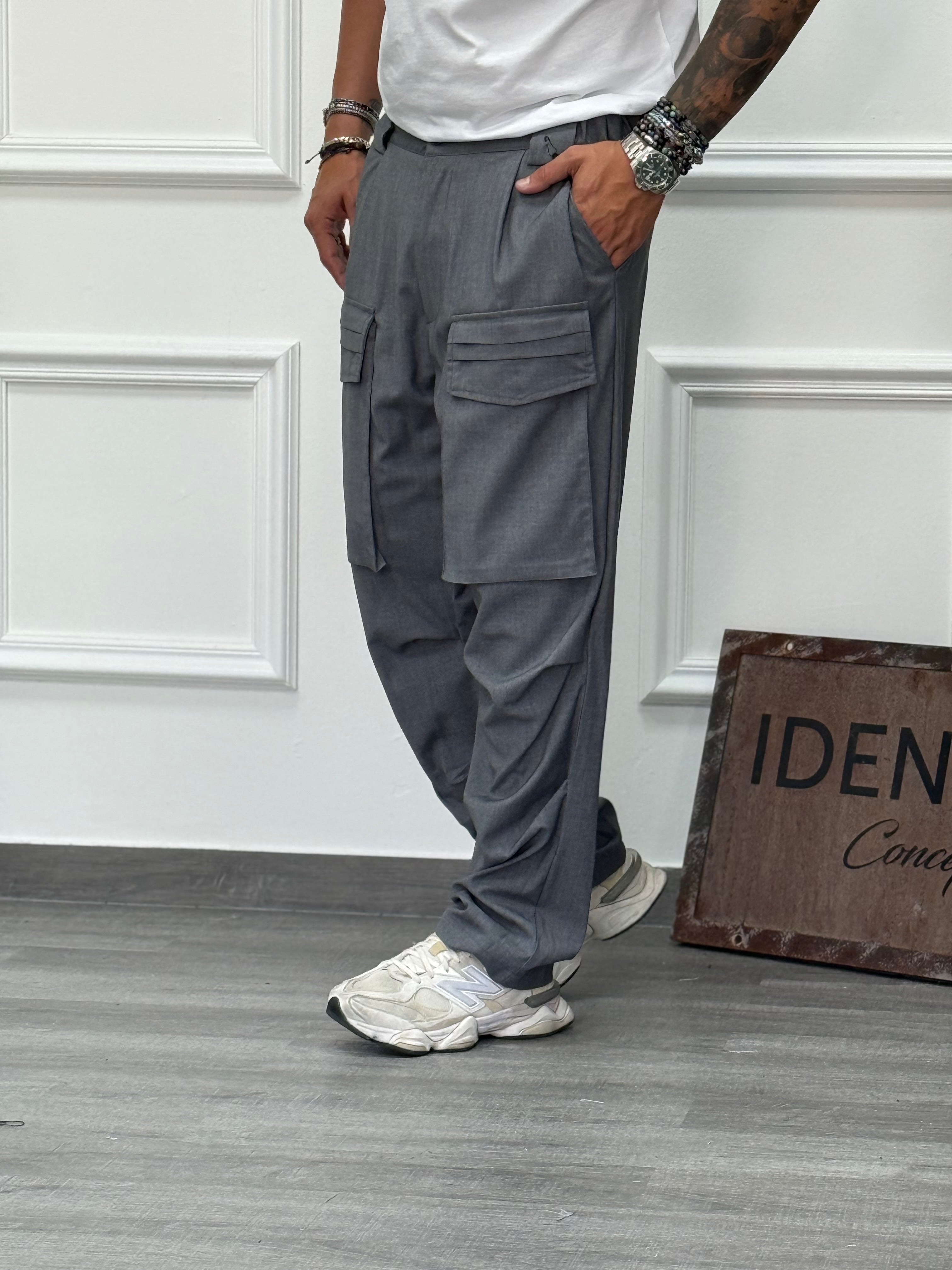 PANTALONE GREG  GRIGIO TASCONATO NEW JOB BRAND
