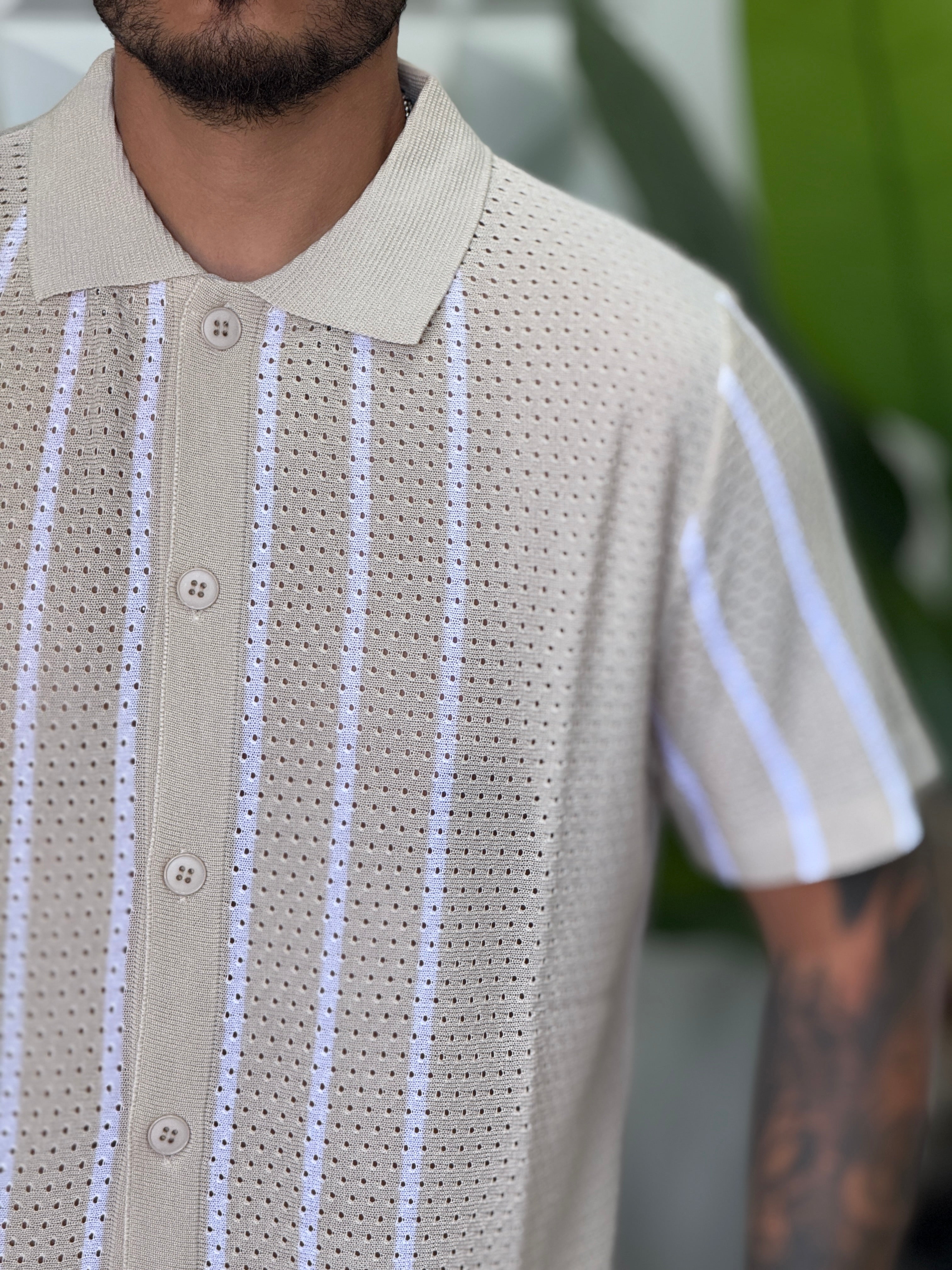 CAMICIA  FORATA  BEIGE  NEW JOB BRAND