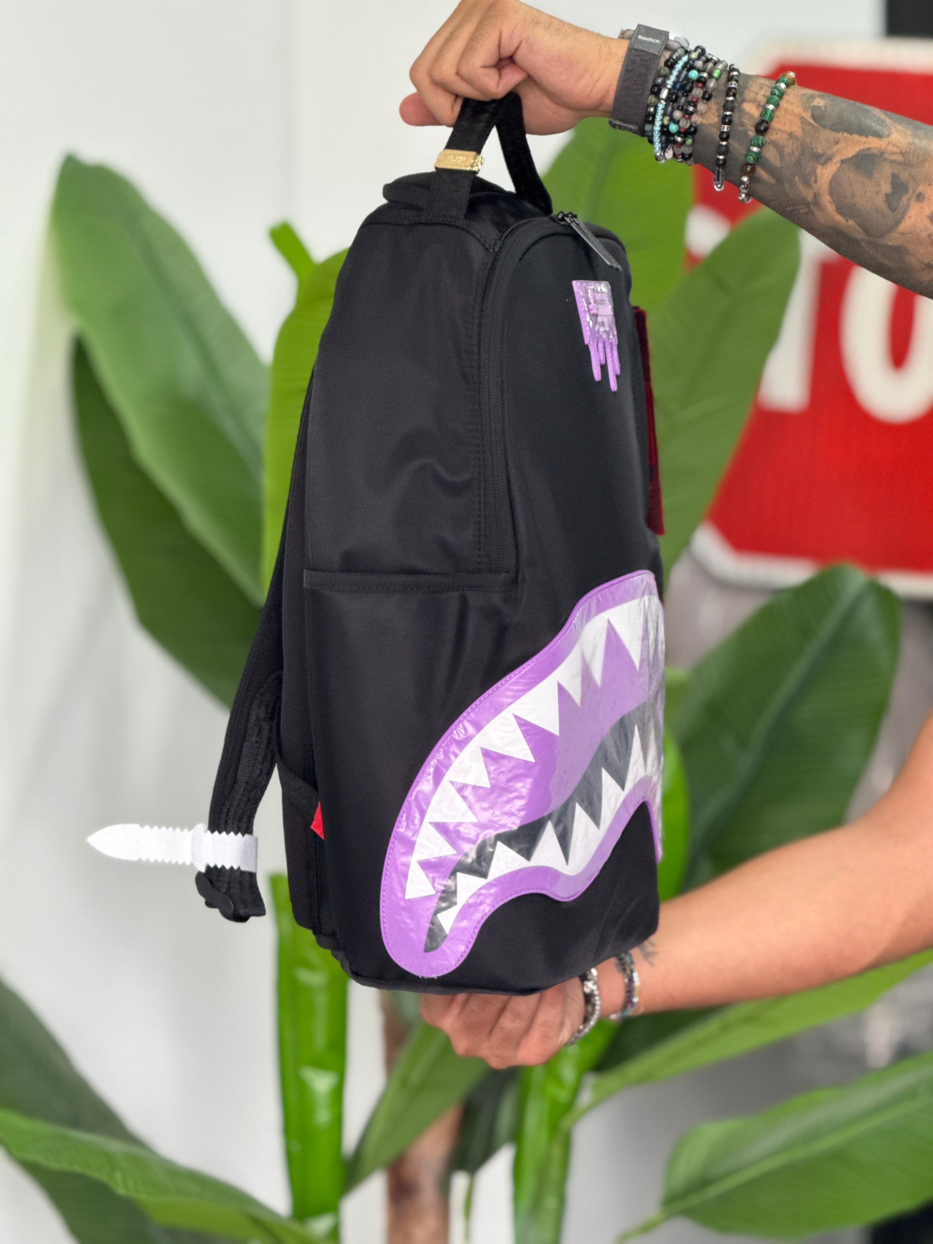 ZAINO SPRAYGROUND 910B9631NSZ SHARK CENTRAL LIGHT PURPLE
