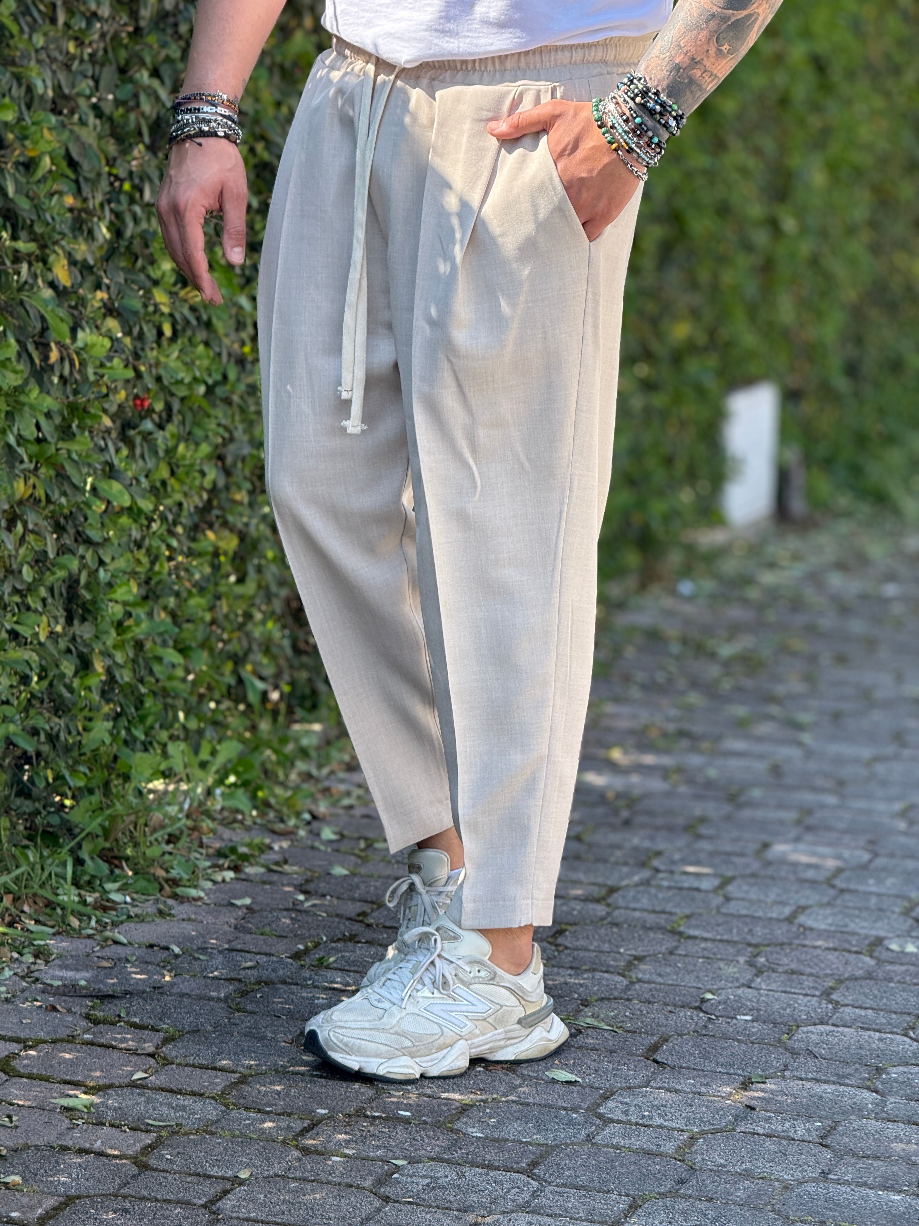 PANTALACCIO NEW DIK SABBIA FIAMMATO IN VISCOSA NEW JOB BRAND