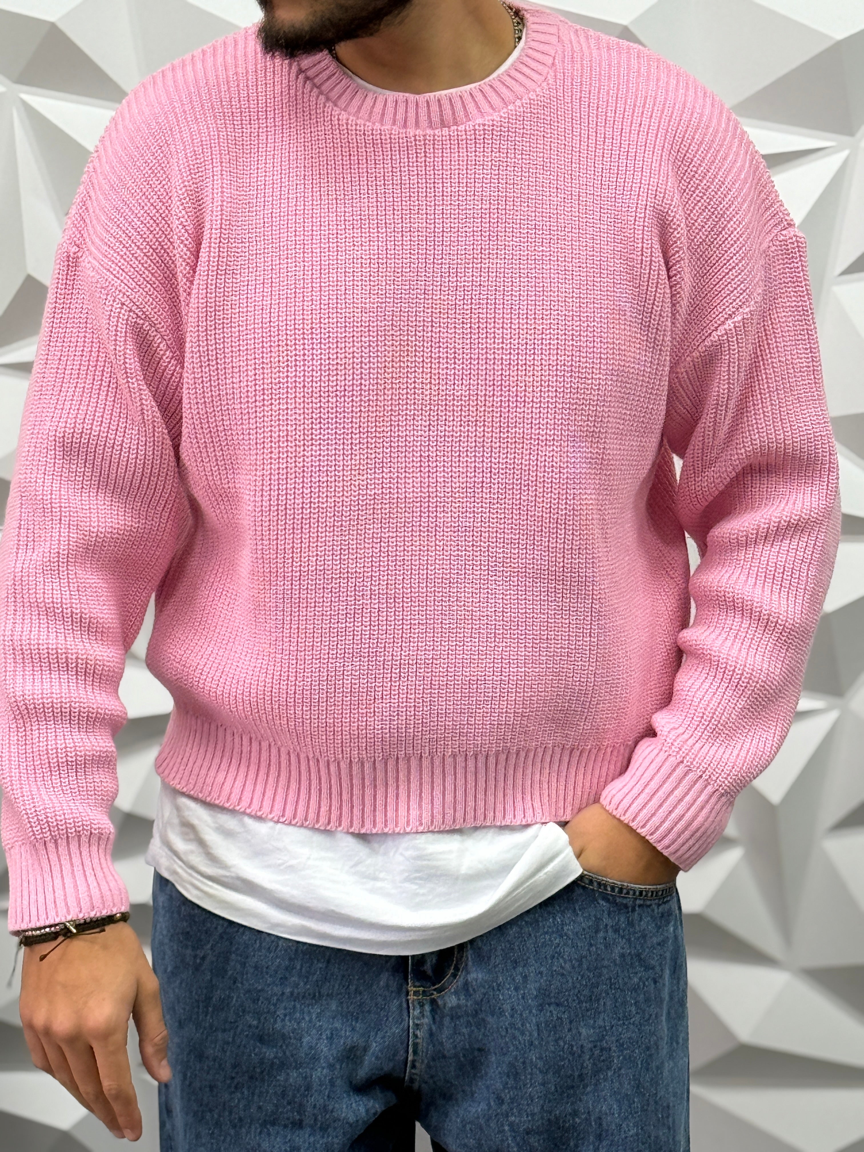 PULLOVER OVERSIZE CROPPED ROSA  NEW JOB BRAND