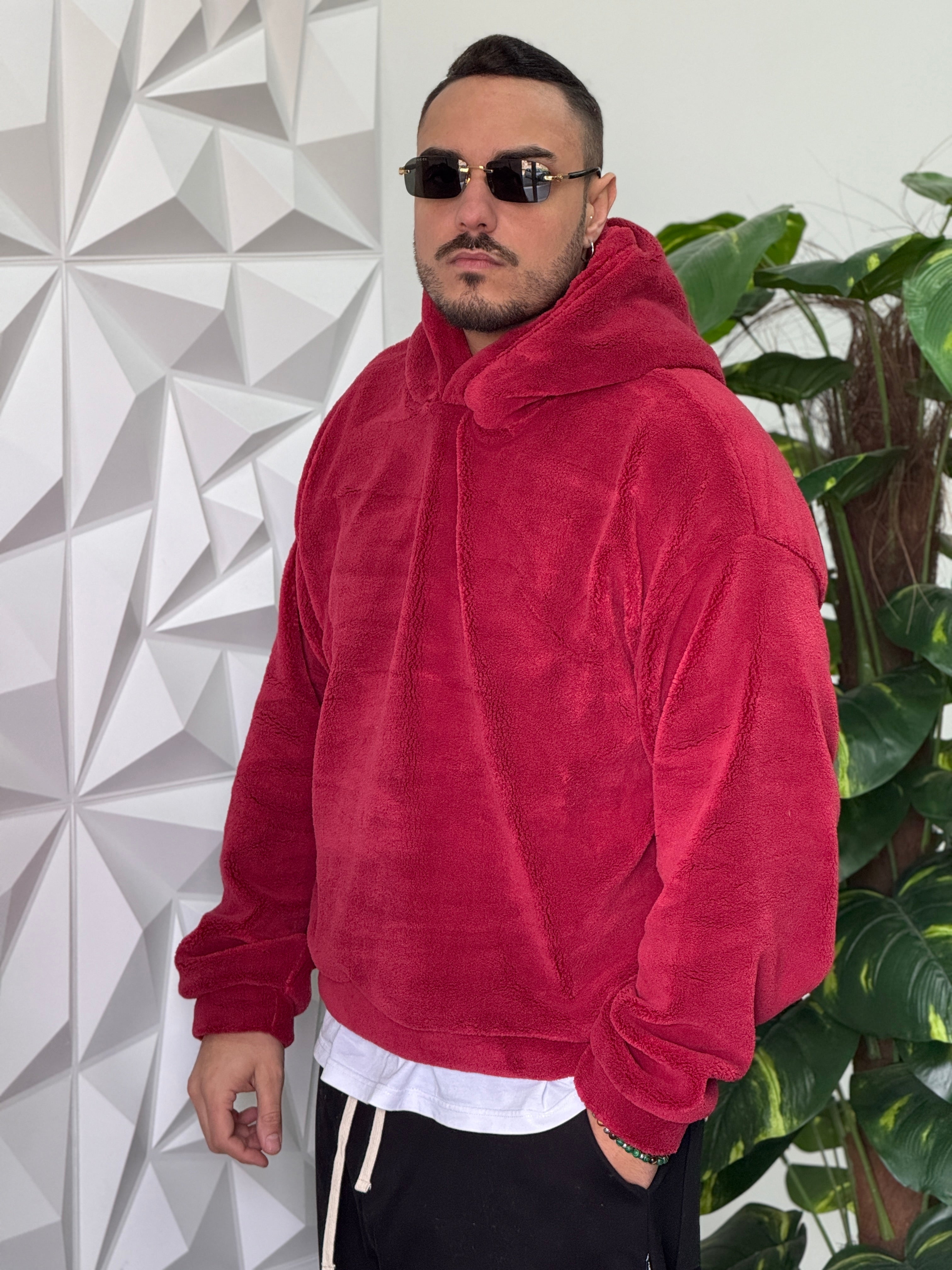 FELPA TEDDY  ROSSA NEW JOB BRAND