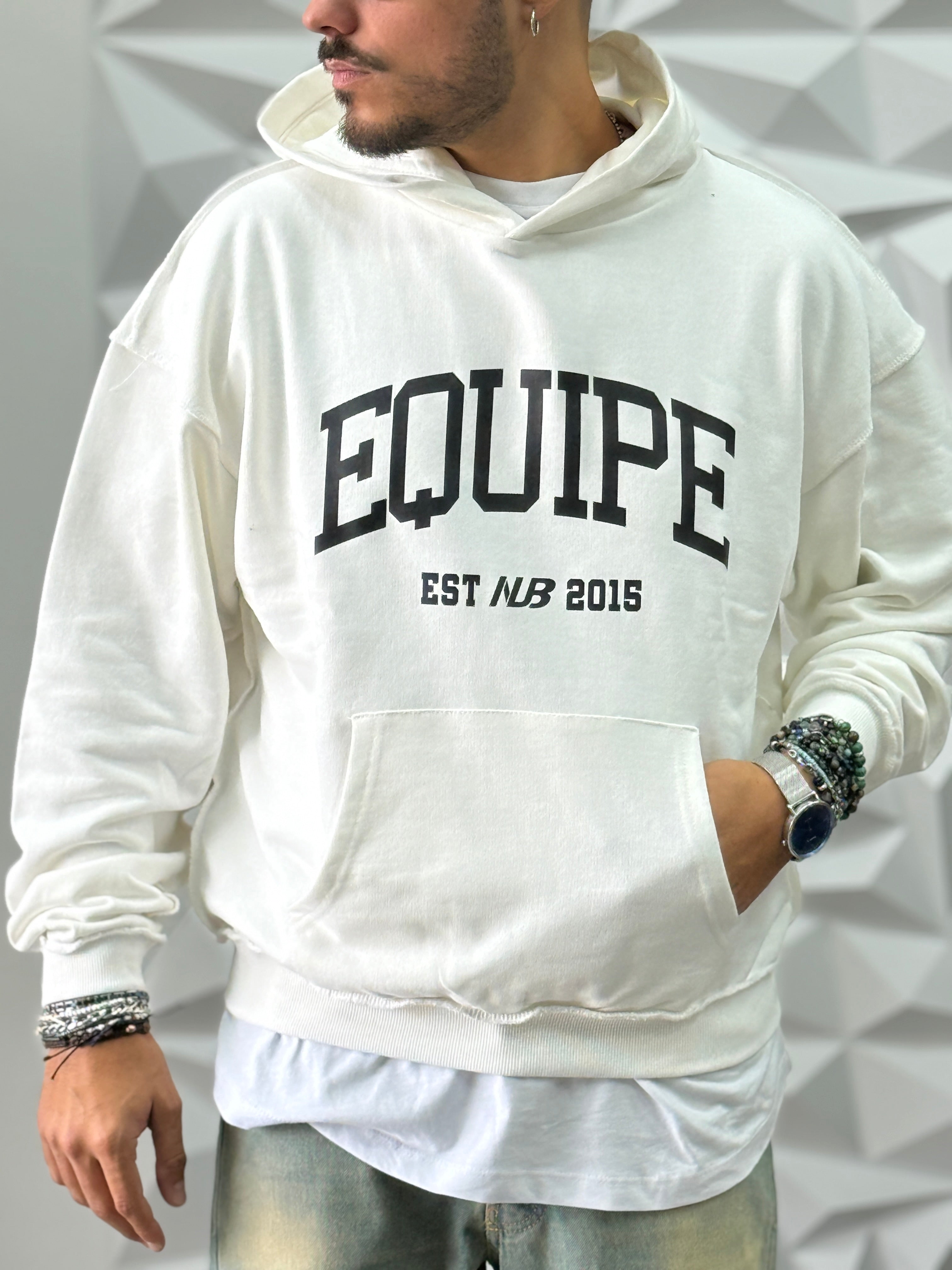 Felpa equipe over  Bianca new job brand