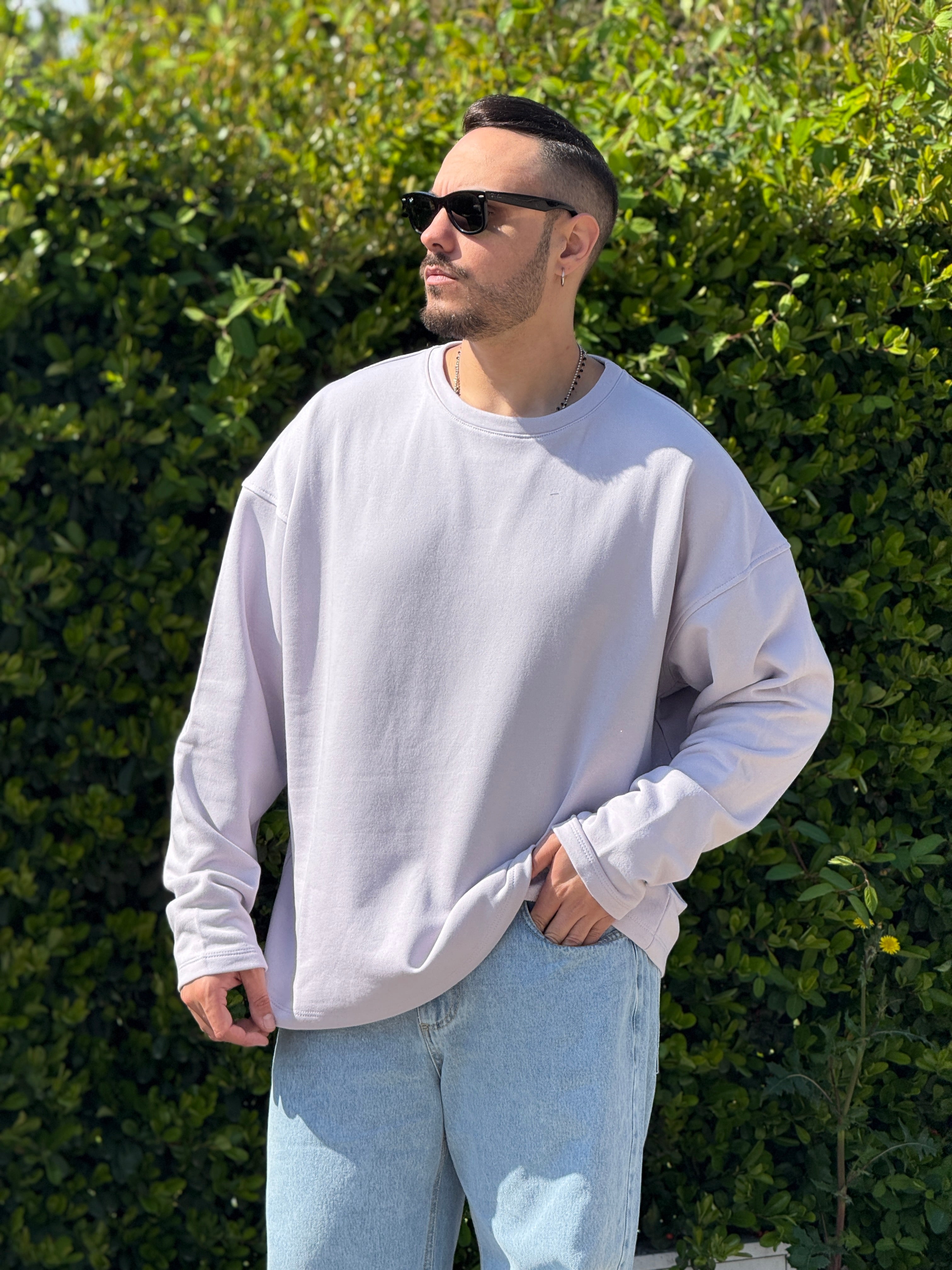 Shirt 300gr over  lilla  new Job Brand