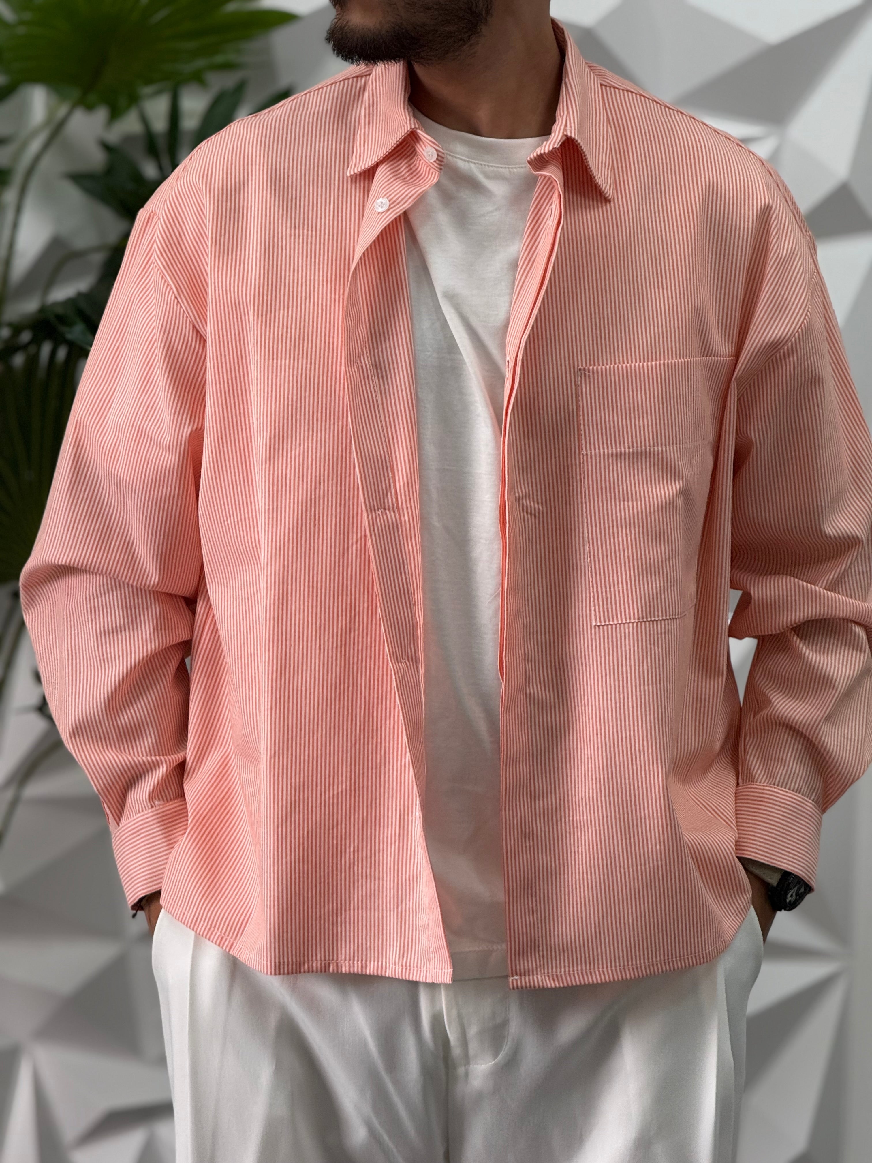 CAMICIA OVER RIGATA PESCA NEW JOB BRAND