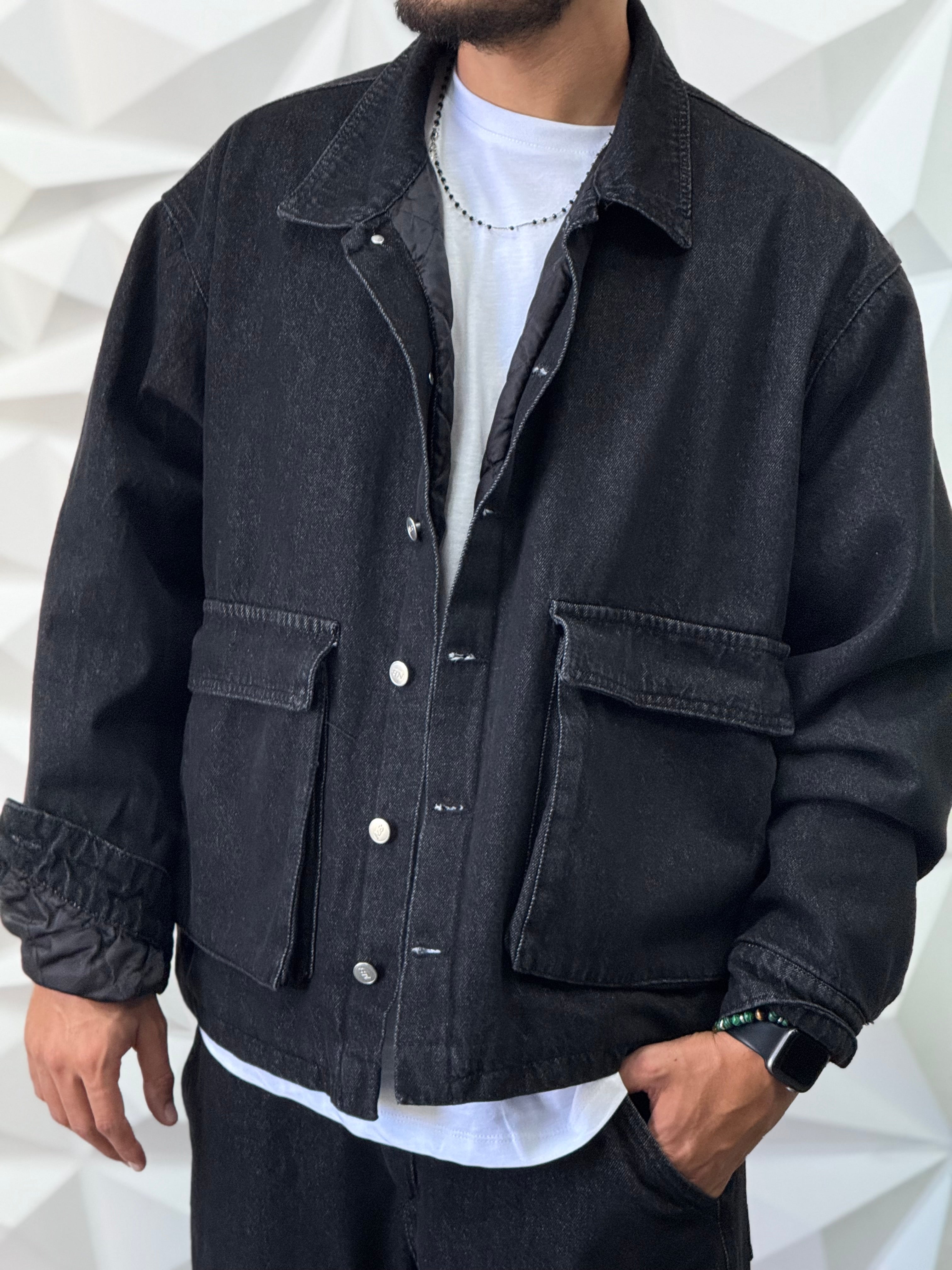 Coordinato Baggy swaggy di jeans nero new job brand