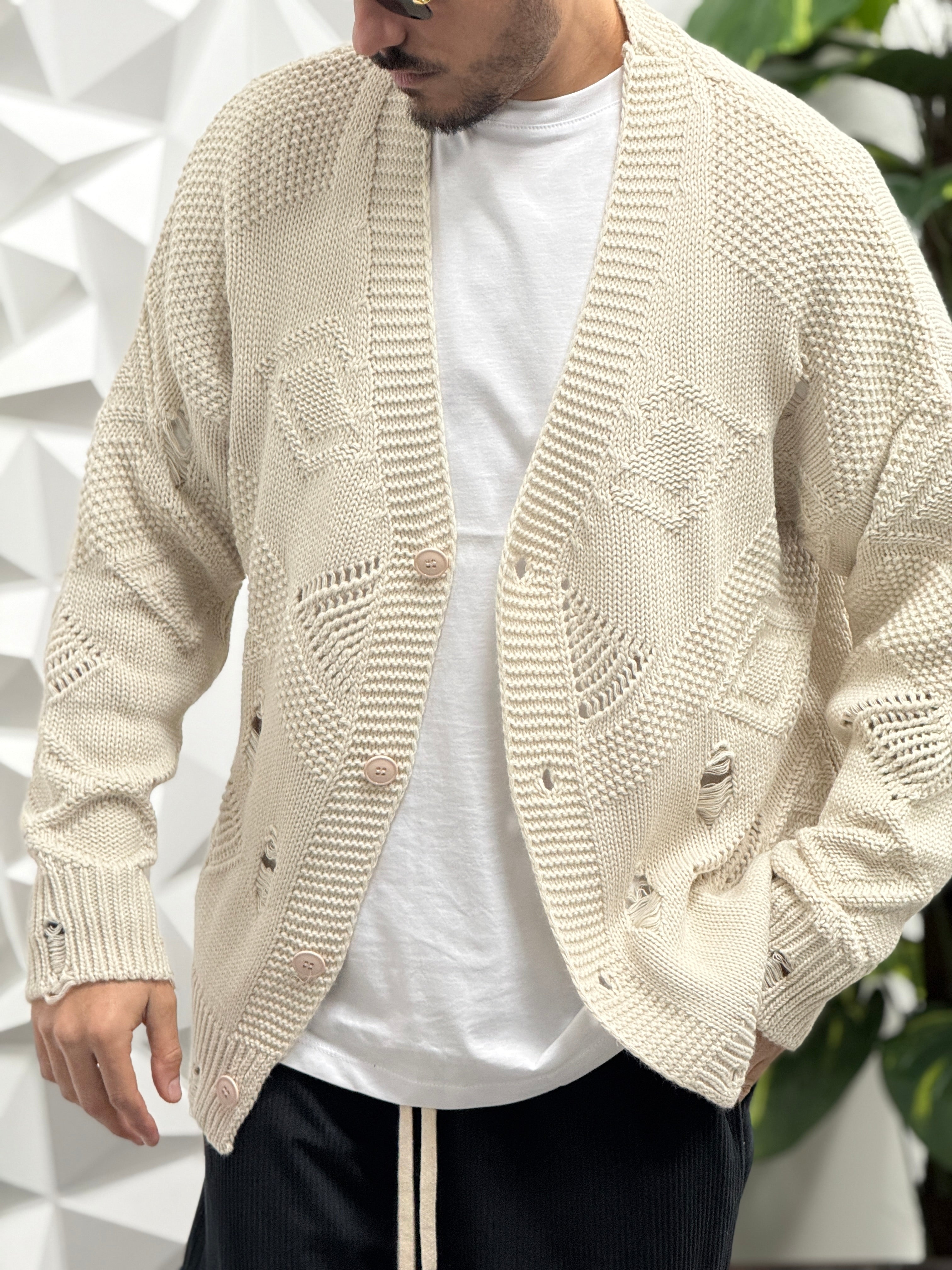 Cardigan Oversize Beige New Job Brand