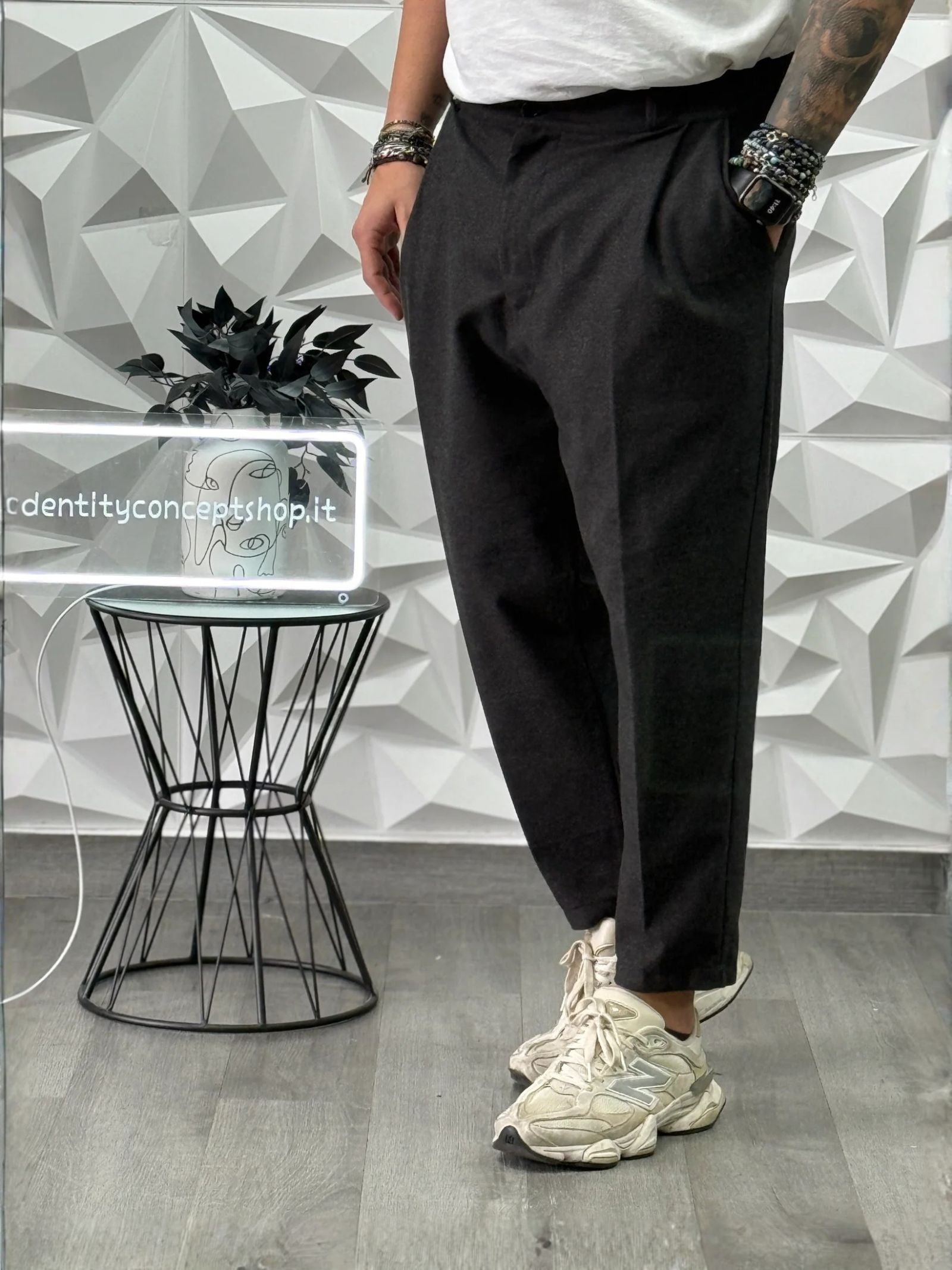 PANTALONE MONTECARLO FW26 GRIGIO SCURO  NEW JOB BRAND