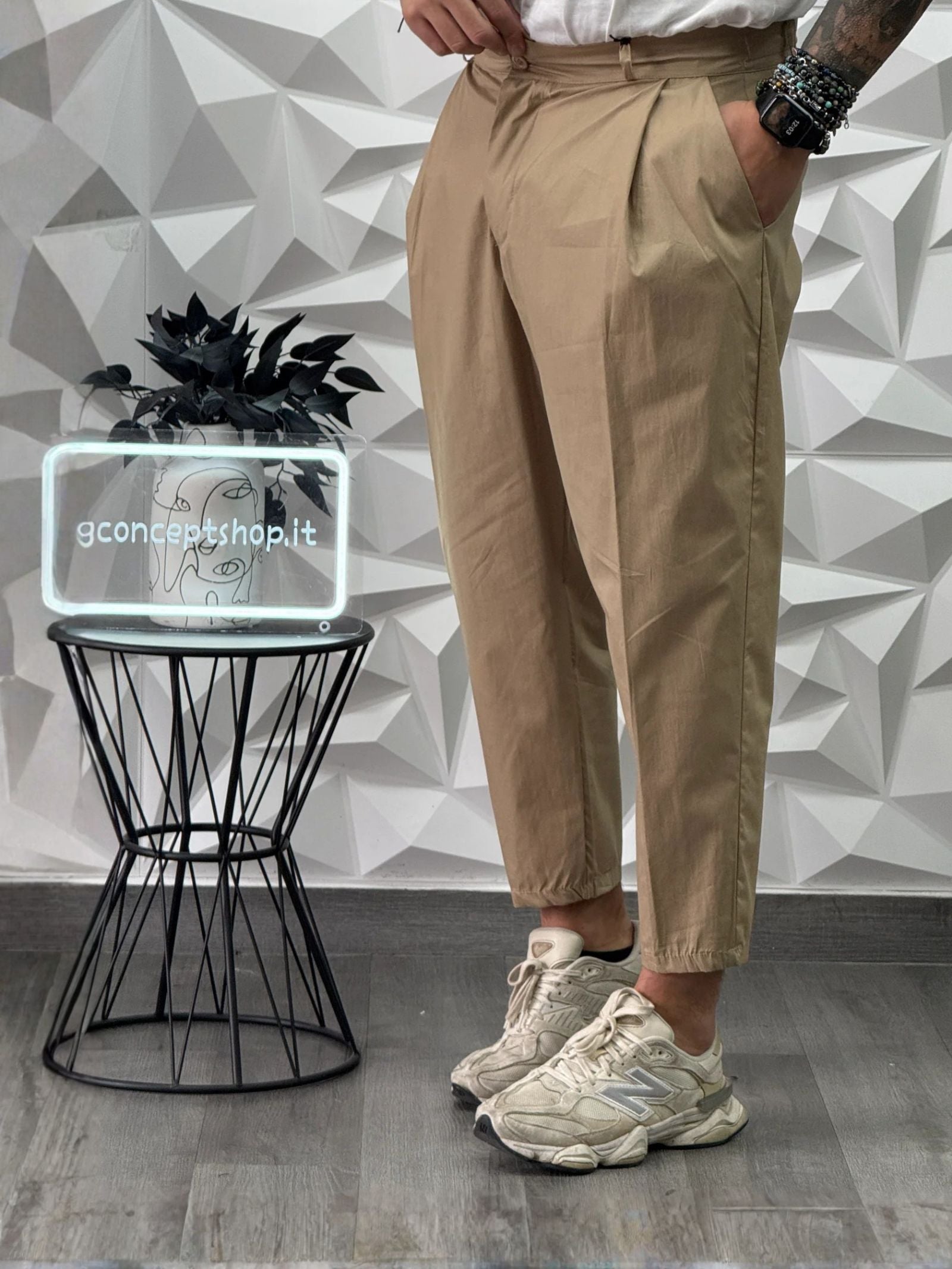 PANTALONE MONTECARLO FW26 BEIGE NEW JOB BRAND